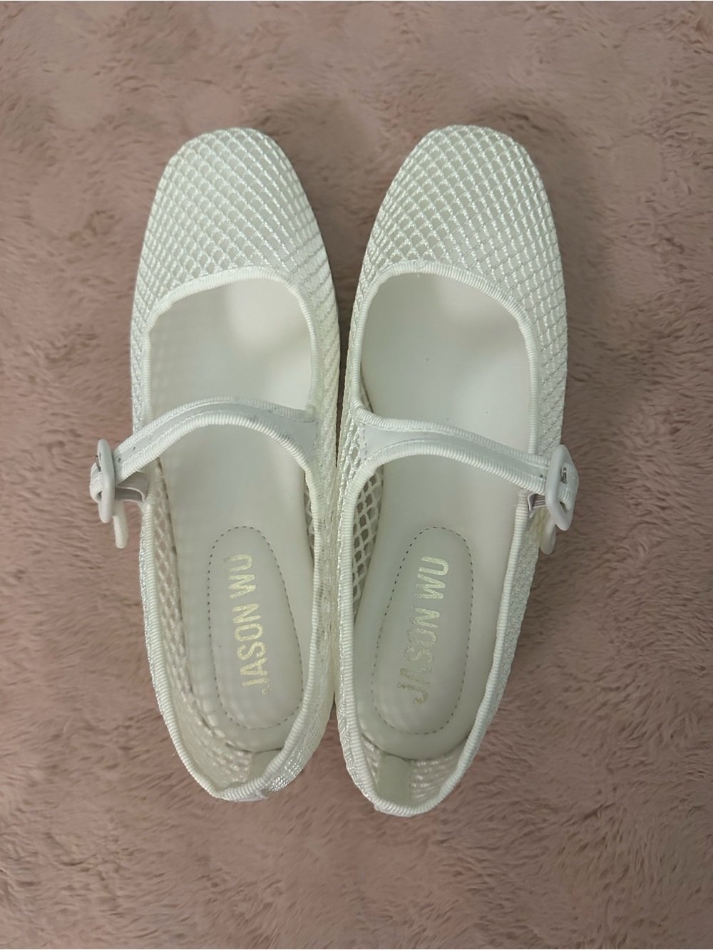 NWOB Jason Wu White Mesh Mary Jane Flats size 9.5 - Picture 2 of 8